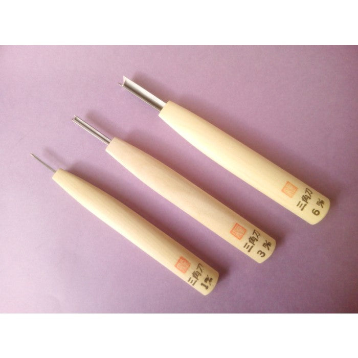 Short Grip Knife Sankaku-toh (V-gouge)